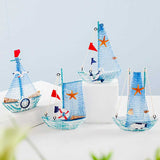 4 Wooden Sailboat Models