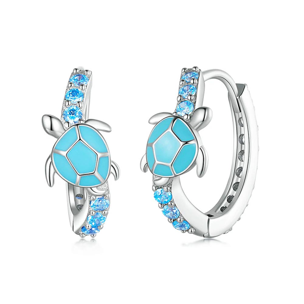 Sea Turtle Hoop Earrings | Citrus Reef