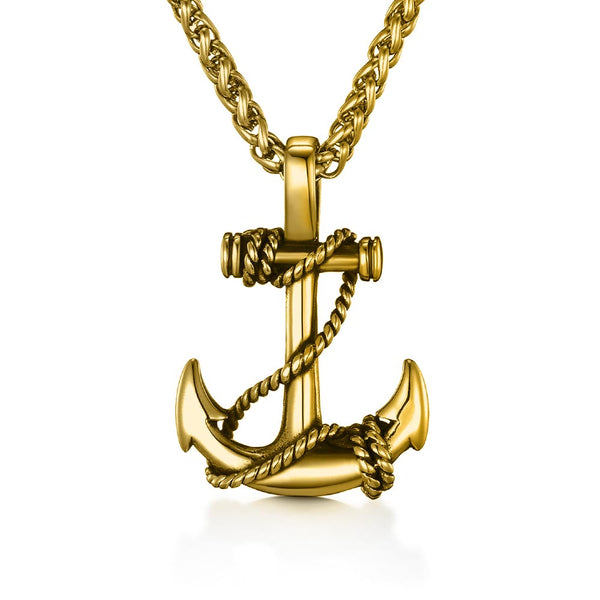 Gold Anchor Pendant