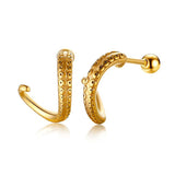 Gold Octopus Tentacle Earrings