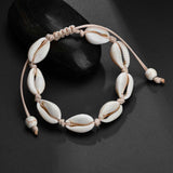 Cream Shell Anklet on Cord