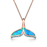 Rose Gold Mermaid Fin Necklace