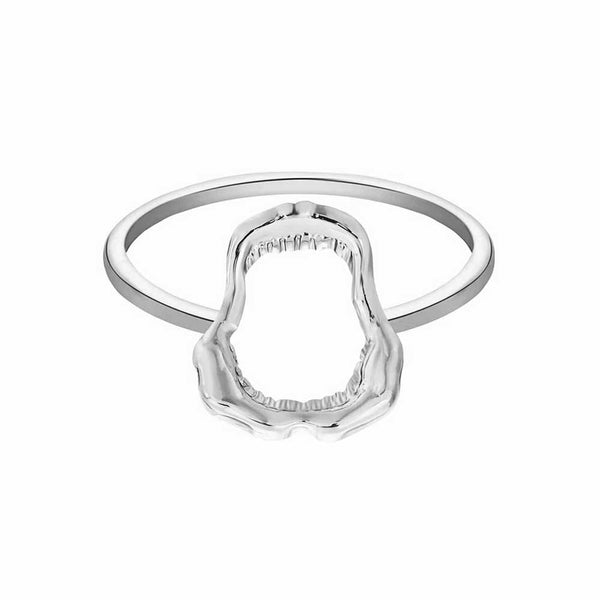 Silver Shark Jaw Ring 