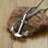 Back rear view of a Silver Anchor Necklace