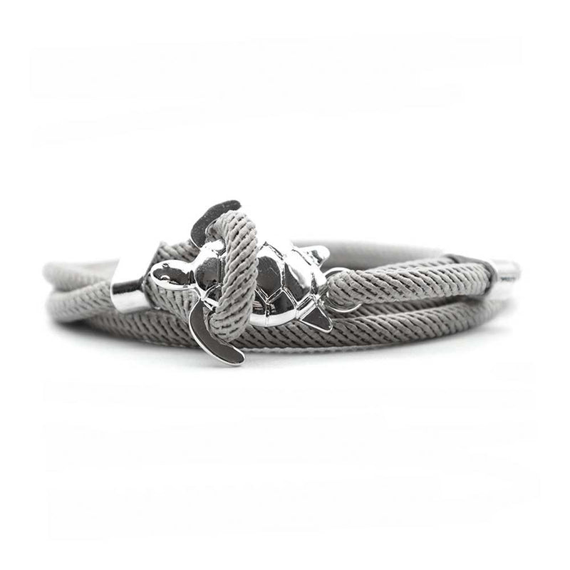 Grab & Silver Sea Turtle Rope Bracelet