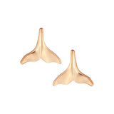 Gold Whale Tail Earrings 