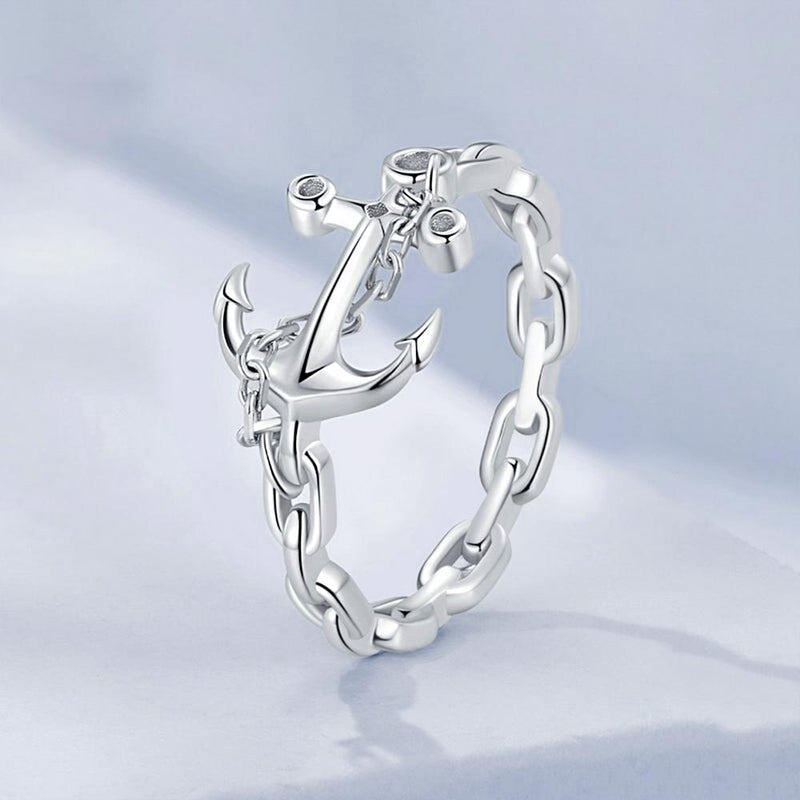 Anchor Chain Ring made from sterling silver