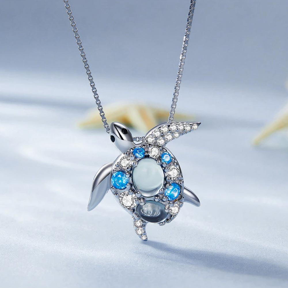 Aqua Sea Turtle Necklace