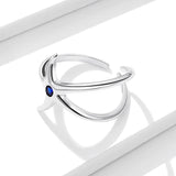 Side detail of our Azure Starfish Open Ring