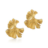Gold Elkhorn Coral Earrings