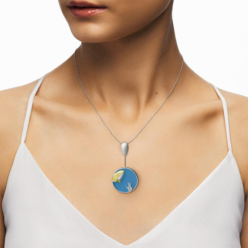 Women wearing a Whale's Underwater Oasis Necklace