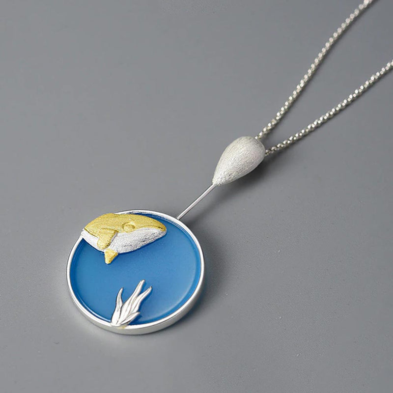 Pendant detail of Whale's Underwater Oasis Necklace