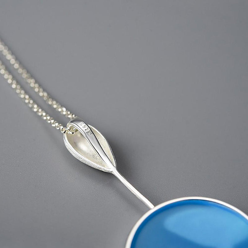 925 sterling silver chain detail of Whale's Underwater Oasis Necklace