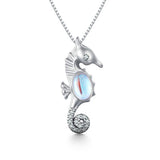 Moonstone Seahorse Necklace