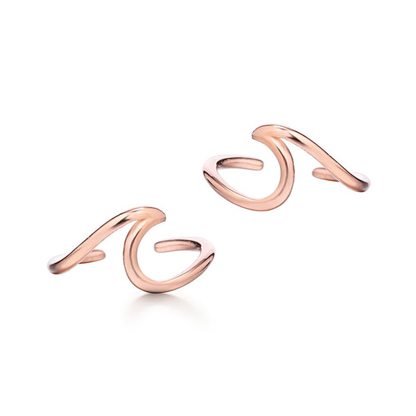 Rose Wave Cuff Earrings