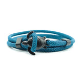Hole Blue & Black Sea Turtle Rope Bracelet