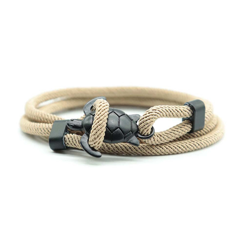 Brown & Black Sea Turtle Rope Bracelet