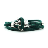 Green & Silver Sea Turtle Rope Bracelet
