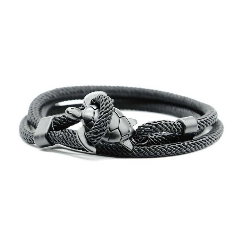 Black Sea Turtle Rope Bracelet