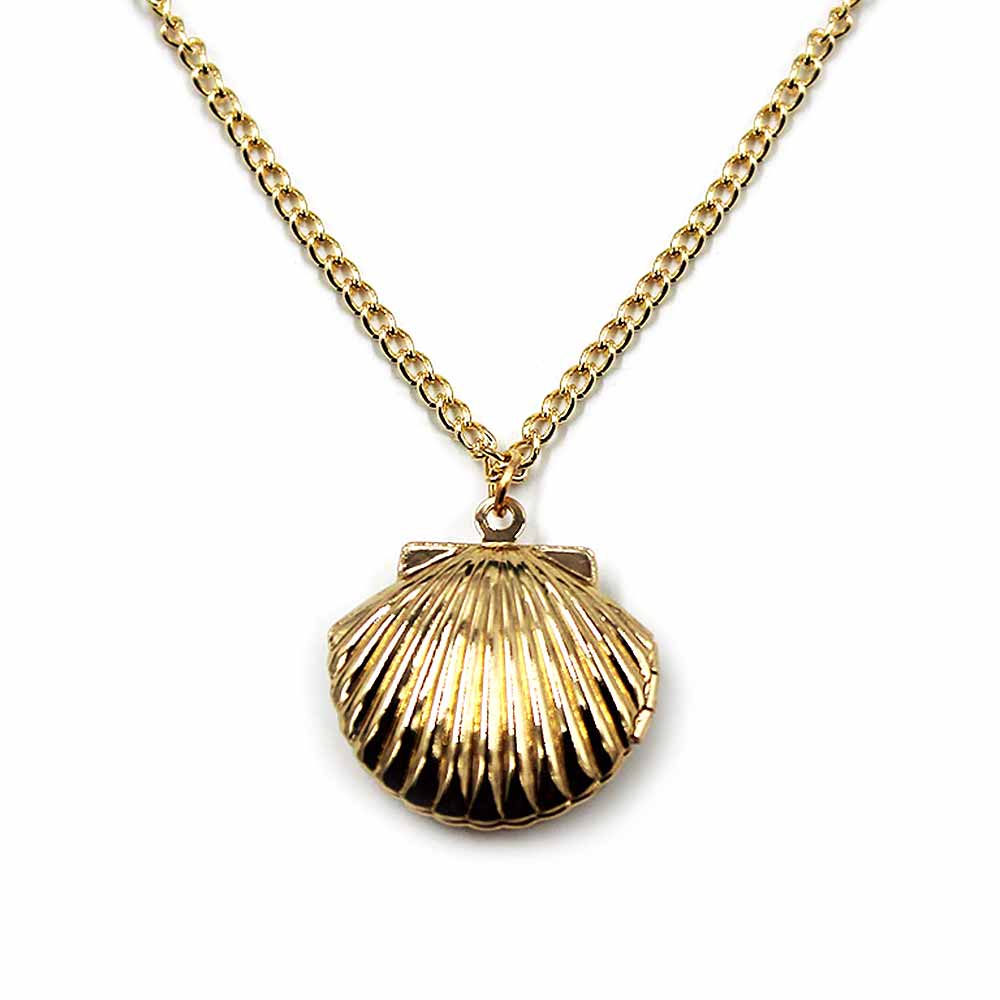 Gold Clam Shell Locket | Citrus Reef