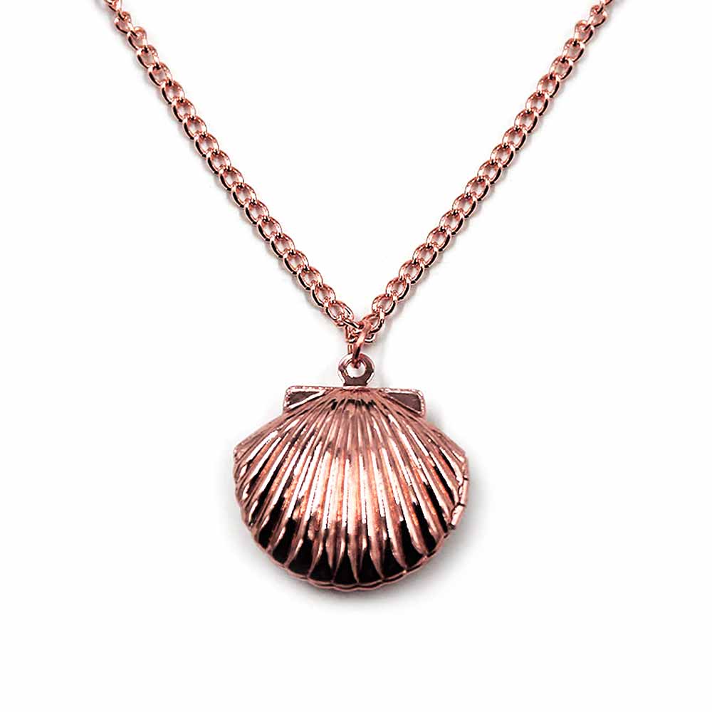Gold Clam Shell Locket Citrus Reef