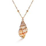 Conch Shell Necklace with gold detail