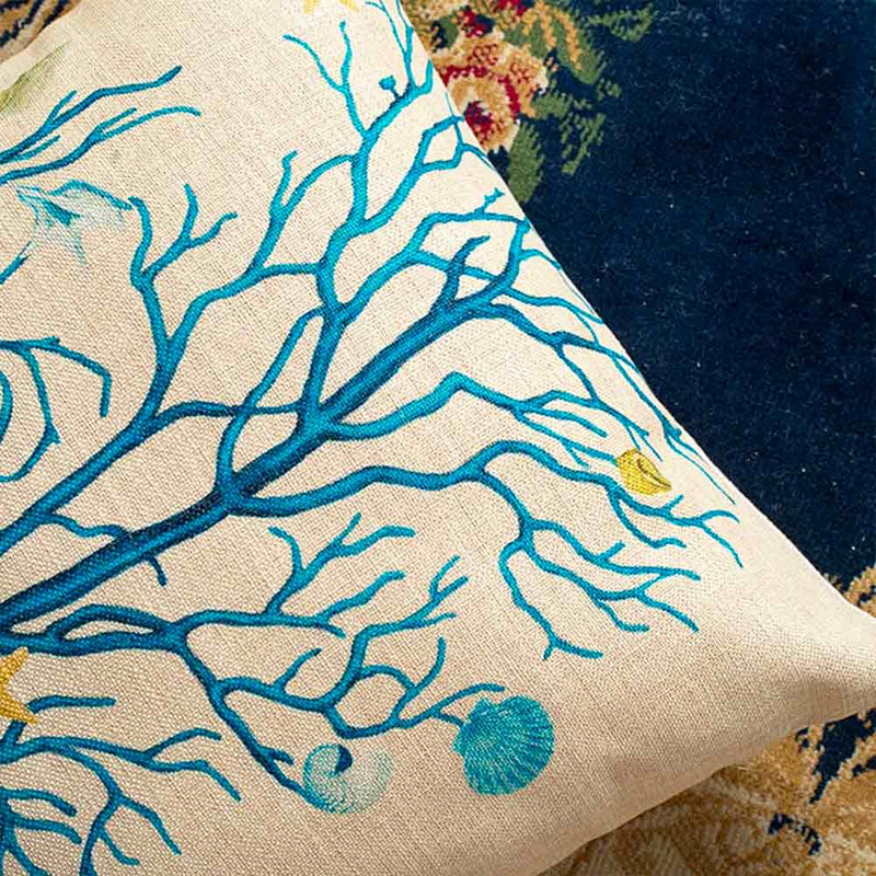 Detail of coral reef cushion cover 