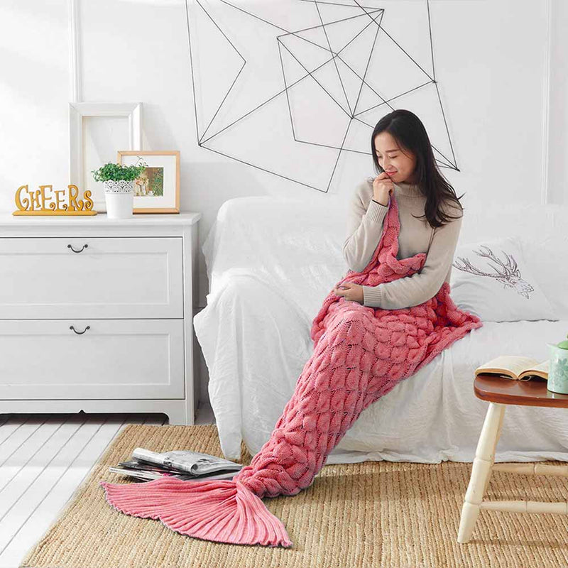 Pink Luxury Adults Mermaid Blanket