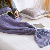 Cosy Purple Mermaid Tail Blanket