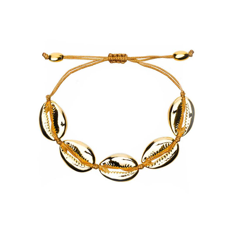 Gold Cowrie Shell Chain Bracelets - 3 Pack | Claire's