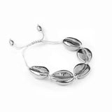 Bracelet with silver dipped cowries