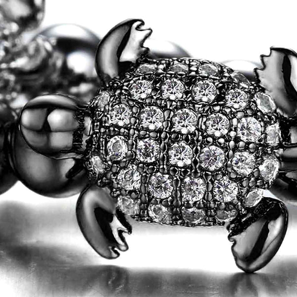 Detail of Pavé Crystal Turtle
