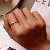 Woman wearing a Blue Crystal Starfish Ring 
