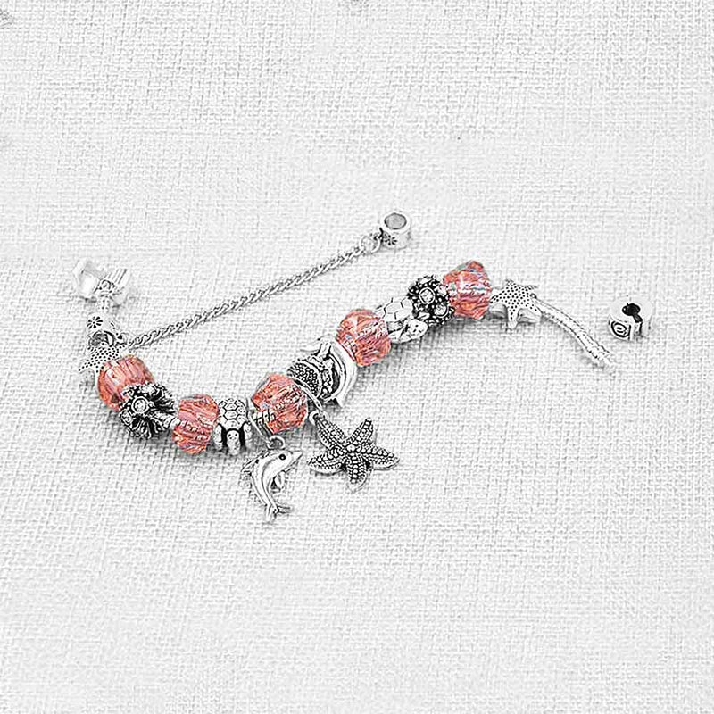 Pink Ocean Charm Bangle 