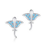 Eagle Ray Stud Earrings on white background