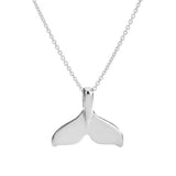 Elegant Silver Whale Tail Necklace