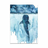 Vertical Whale Shark Print Canvas