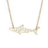 Geometric Gold Shark Necklace