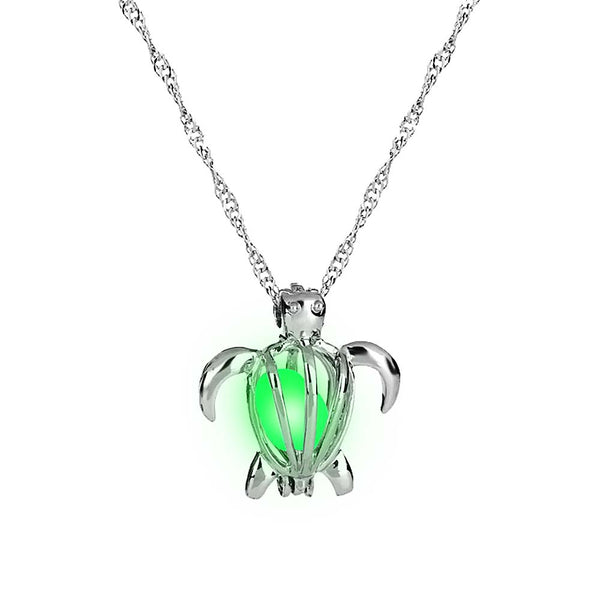 Glowing Green Sea Turtle Necklace