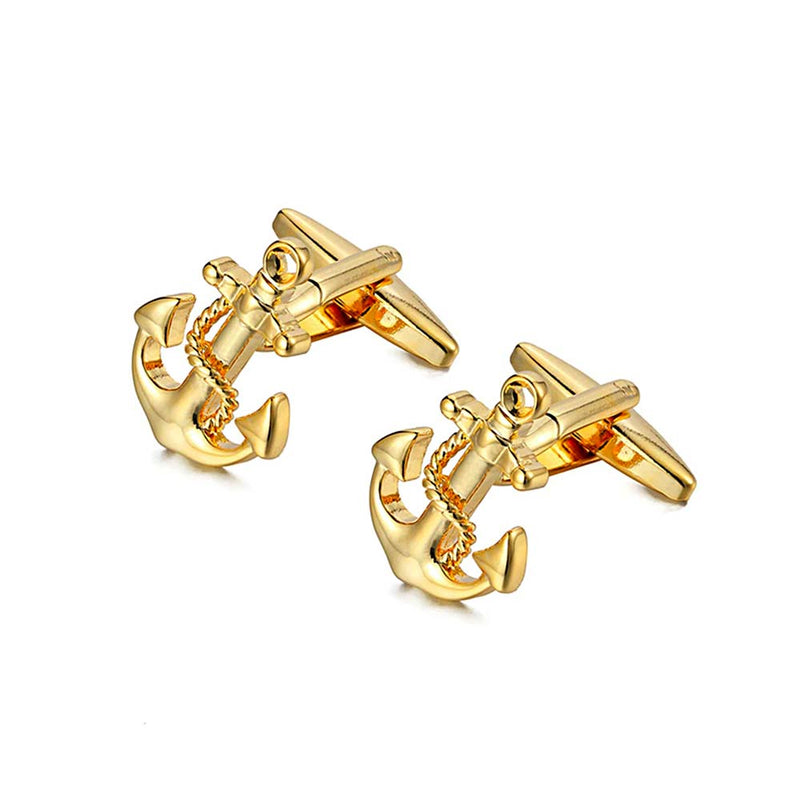 Gold Anchor Cufflinks