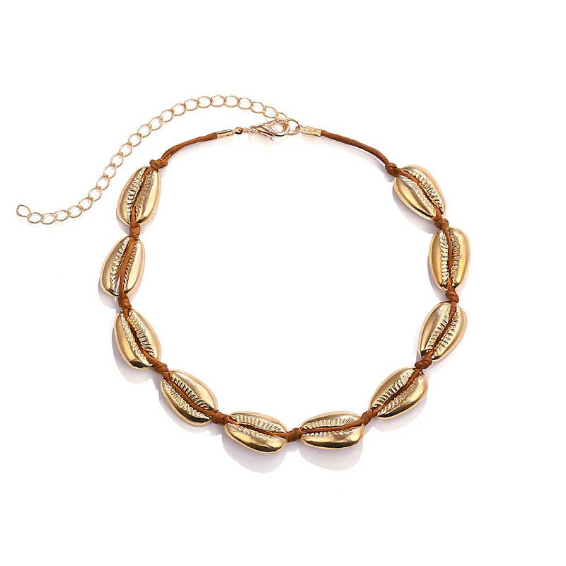 Gold Shell Necklace Choker