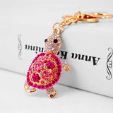 Pink Crystal Sea Turtle Keyring