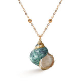  Interior View of a Green Turbo Shell Necklace