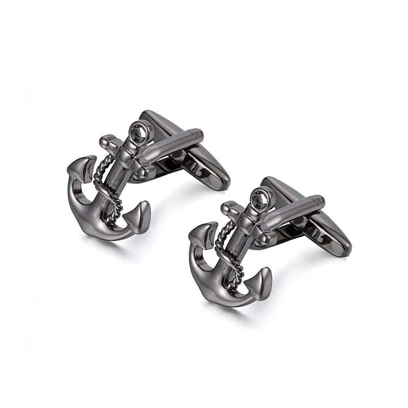 Gunmetal Anchor Cufflinks