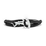 Black Rope & Silver Hammerhead Bracelet