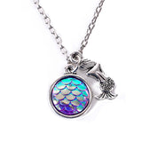 Purple & Blue Mermaid Scale Necklace & Pendant