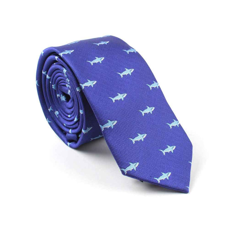 Mens Blue Shark Tie