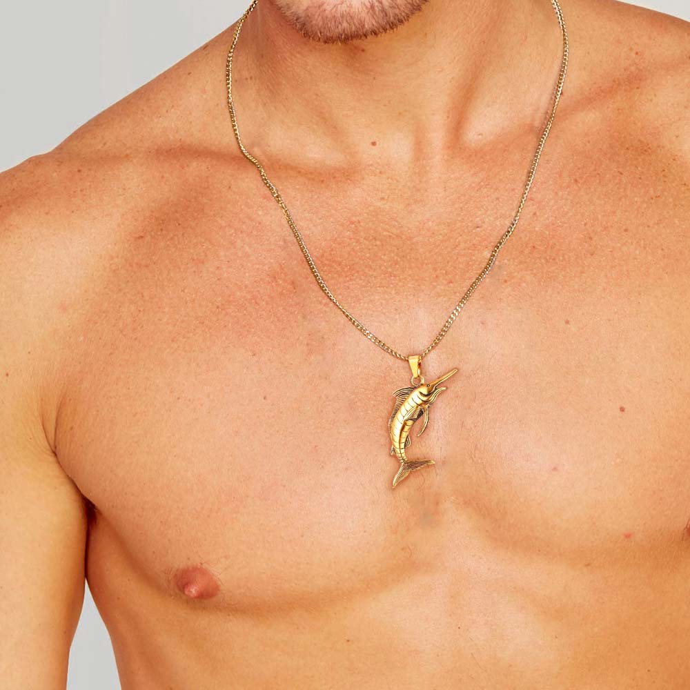 Gold Marlin Necklace | Citrus Reef