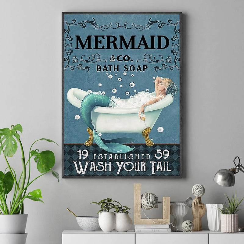 Vintage Mermaid Canvas Print