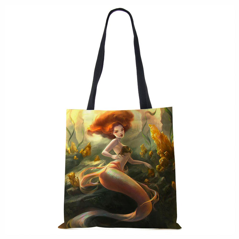 Orange Mermaid tote bag